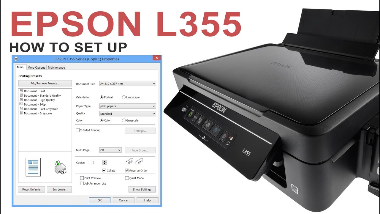How to Connect Epson L355 Printer to WiFi?
